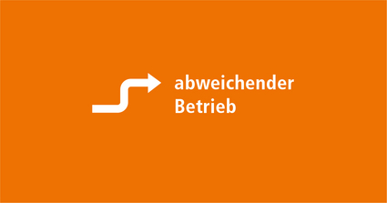 Abweichender Betrieb orangefarbene Grafik "Abweichender Betrieb"